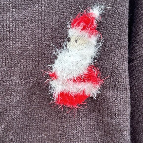 NEW Birch NY Fuzzy Santa Pullover Sweater - Black Soft Cozy Knit - Plus Size 2X - Picture 3 of 9